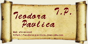 Teodora Pavlica vizit kartica